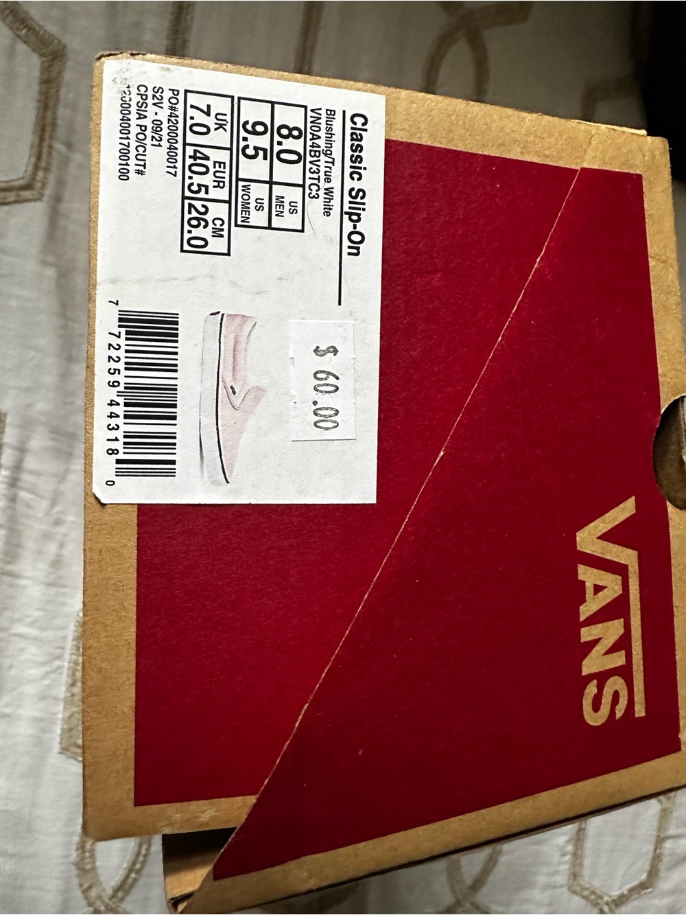 Vans Pink Canvas Slip-On Loafers - Picture 4 of 4